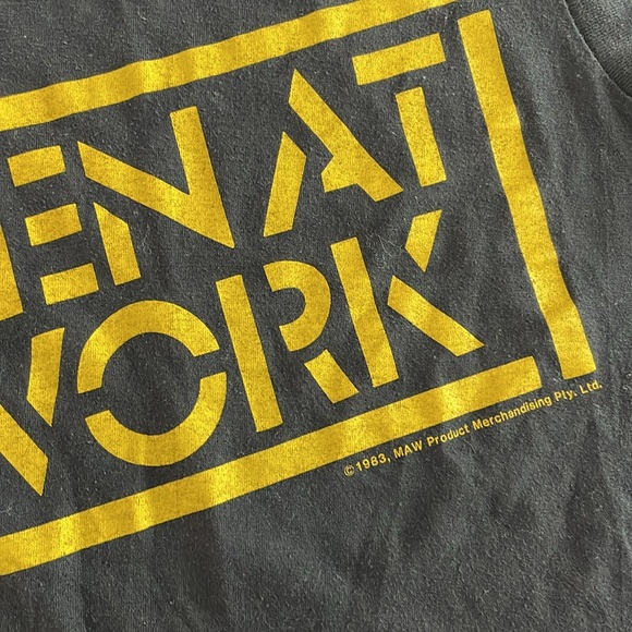 Badass vintage Men at Work muscle tee - Picture 2 of 8